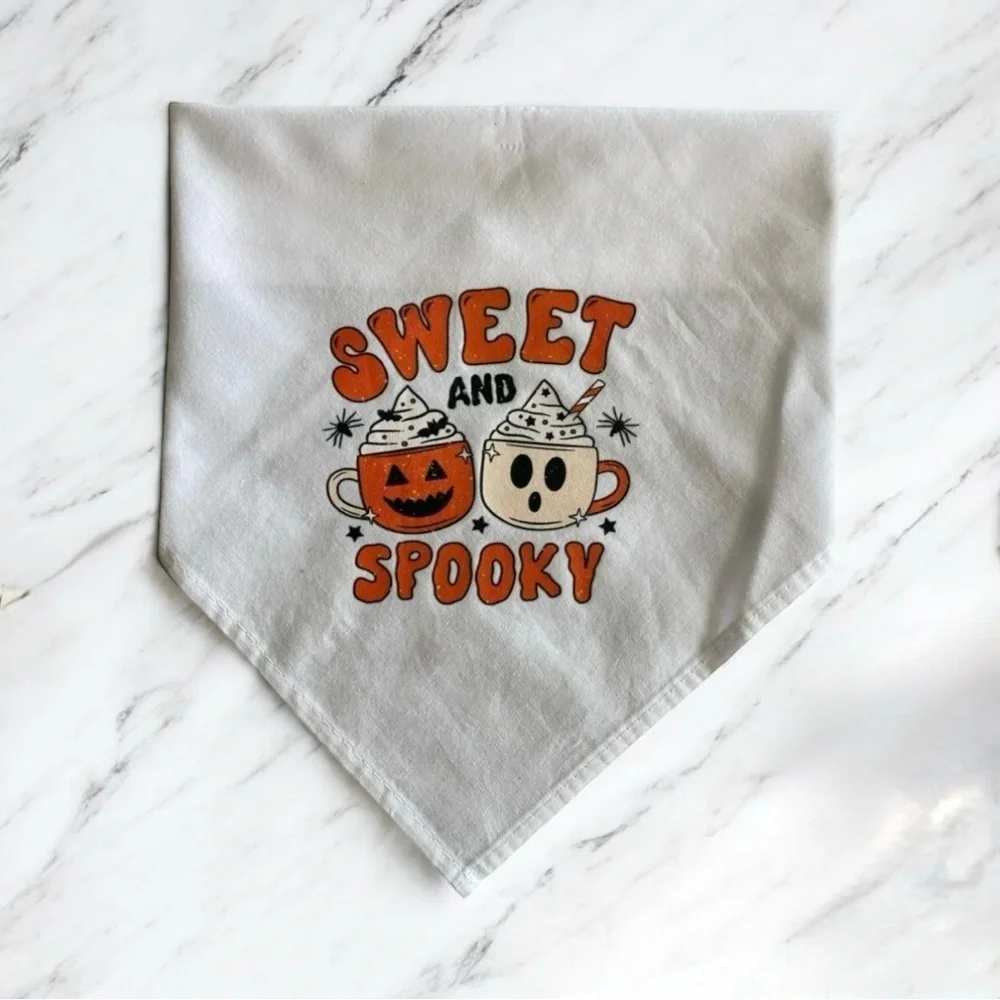 DOG Bandana - Sweet and Spooky - Size L Large